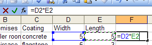 Enter simple formula: =D3*E3